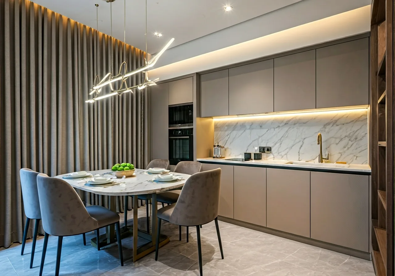 Chung cu Goldsilk Complex - thiet ke bep