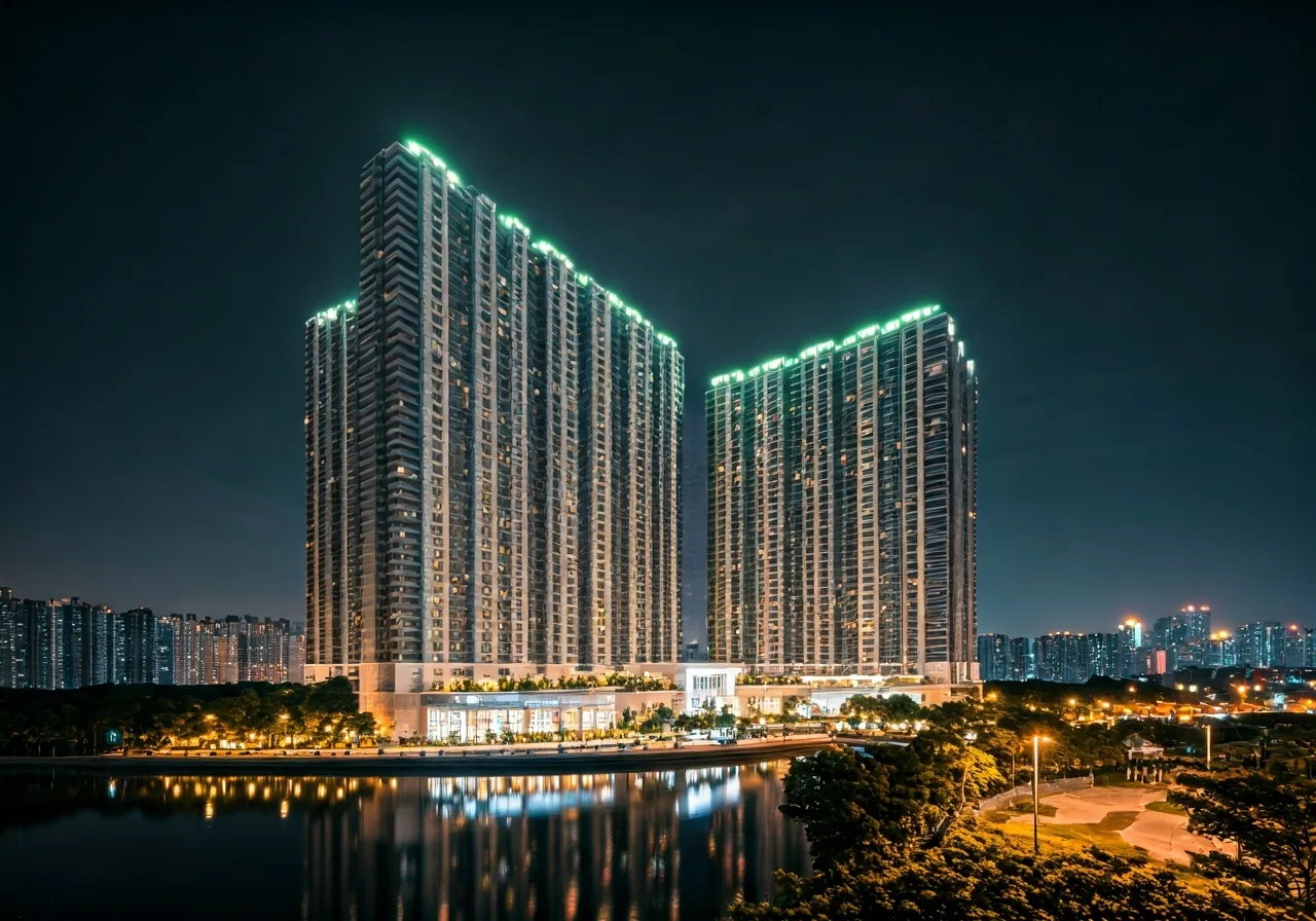 Chung cu Green Park Tower - canh dem