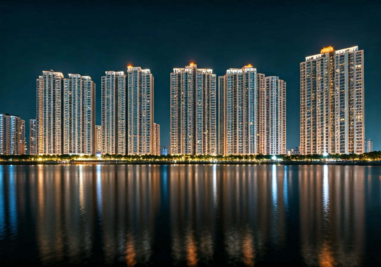 Chung cu Ha Noi Golden Lake - canh dem