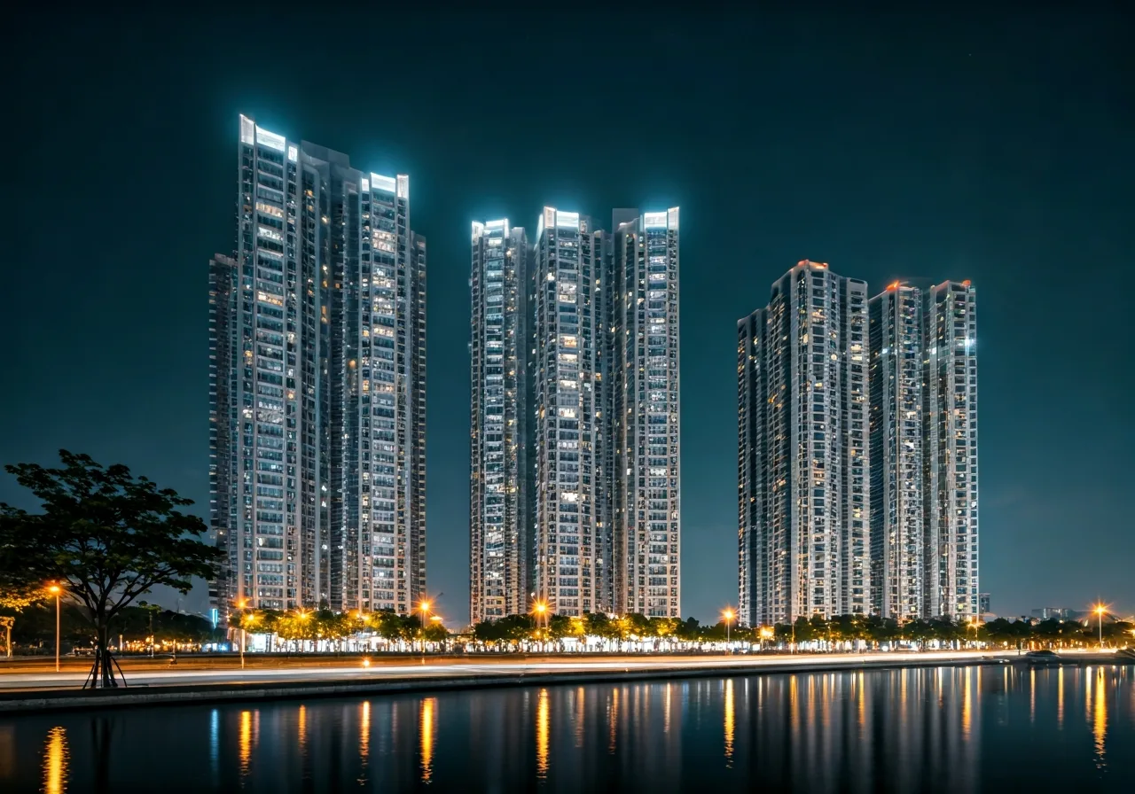 Chung cu Ha Noi Time Towers - canh dem