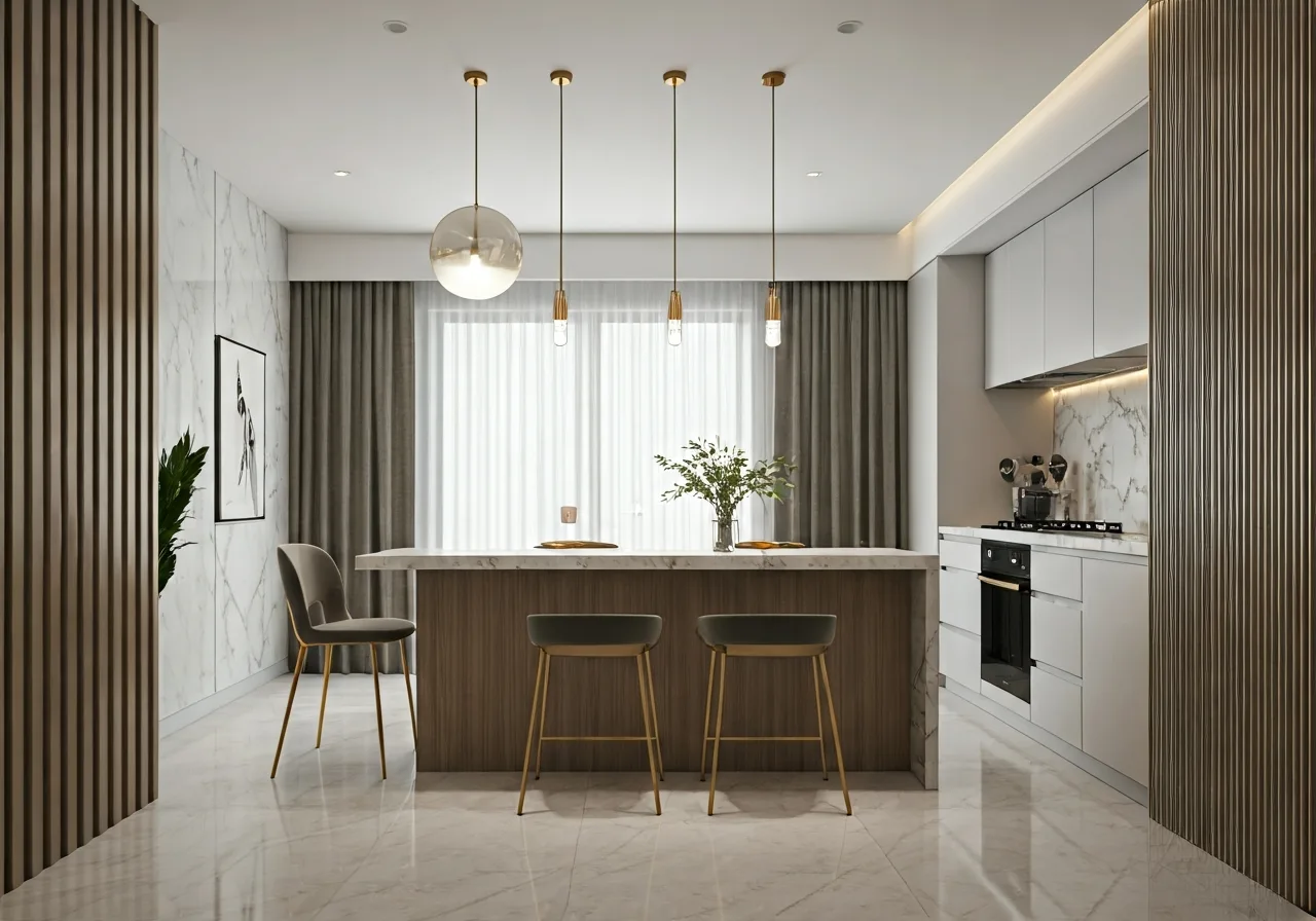 Chung cu Happy Home - thiet ke bep