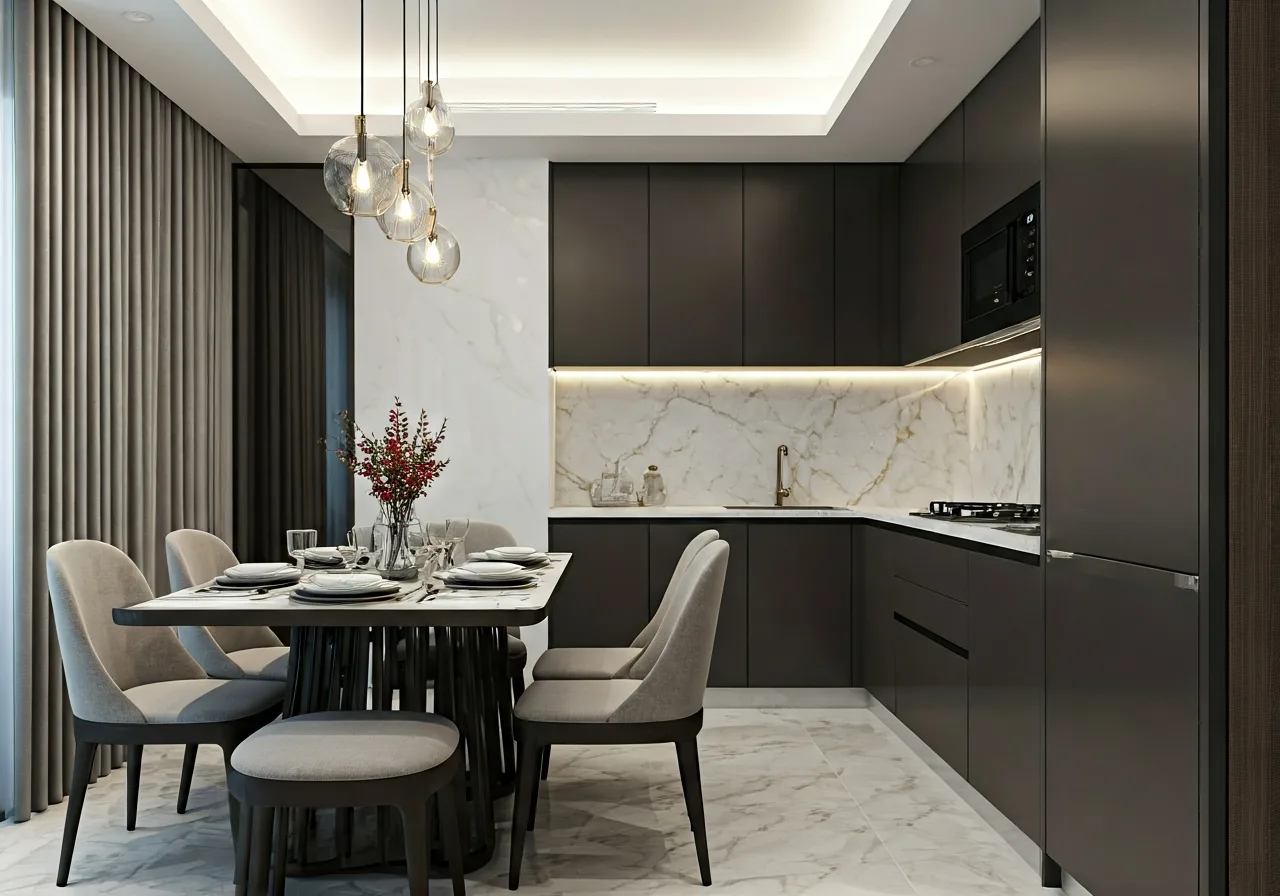 Chung cu Home City Quan Cau Giay Ha Noi - thiet ke bep