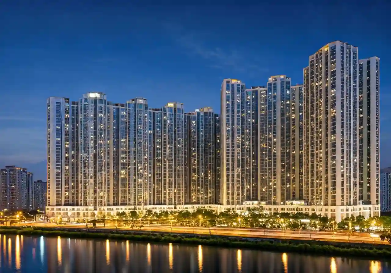 Chung cu Home City Quan Cau Giay Ha Noi - canh dem