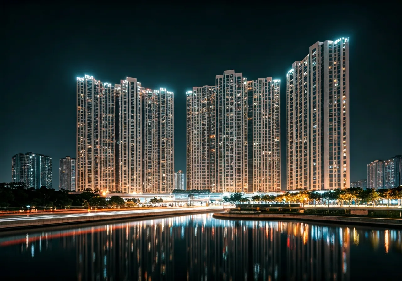 Chung cu Hong Ha Tower - canh dem