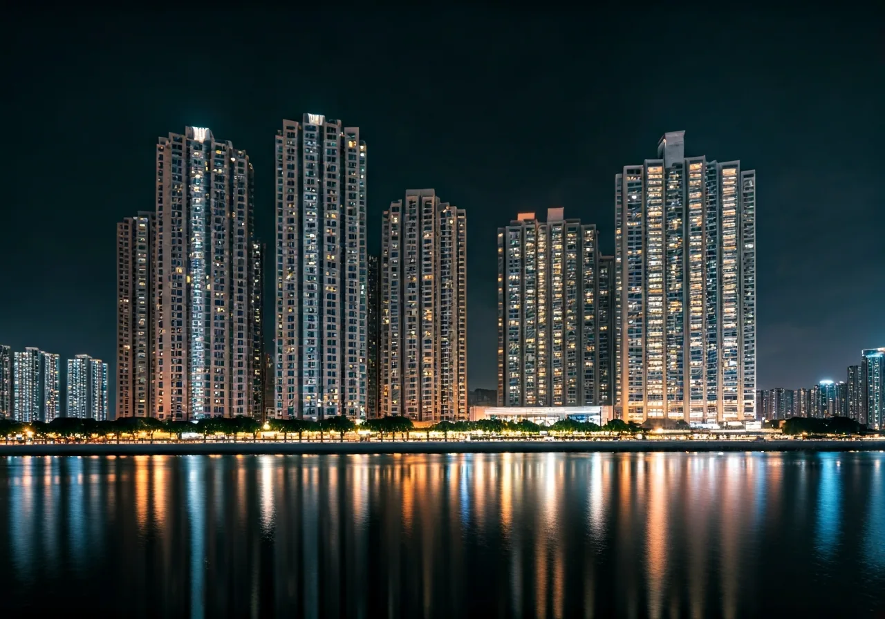 Chung cu Hong Kong Tower - canh dem