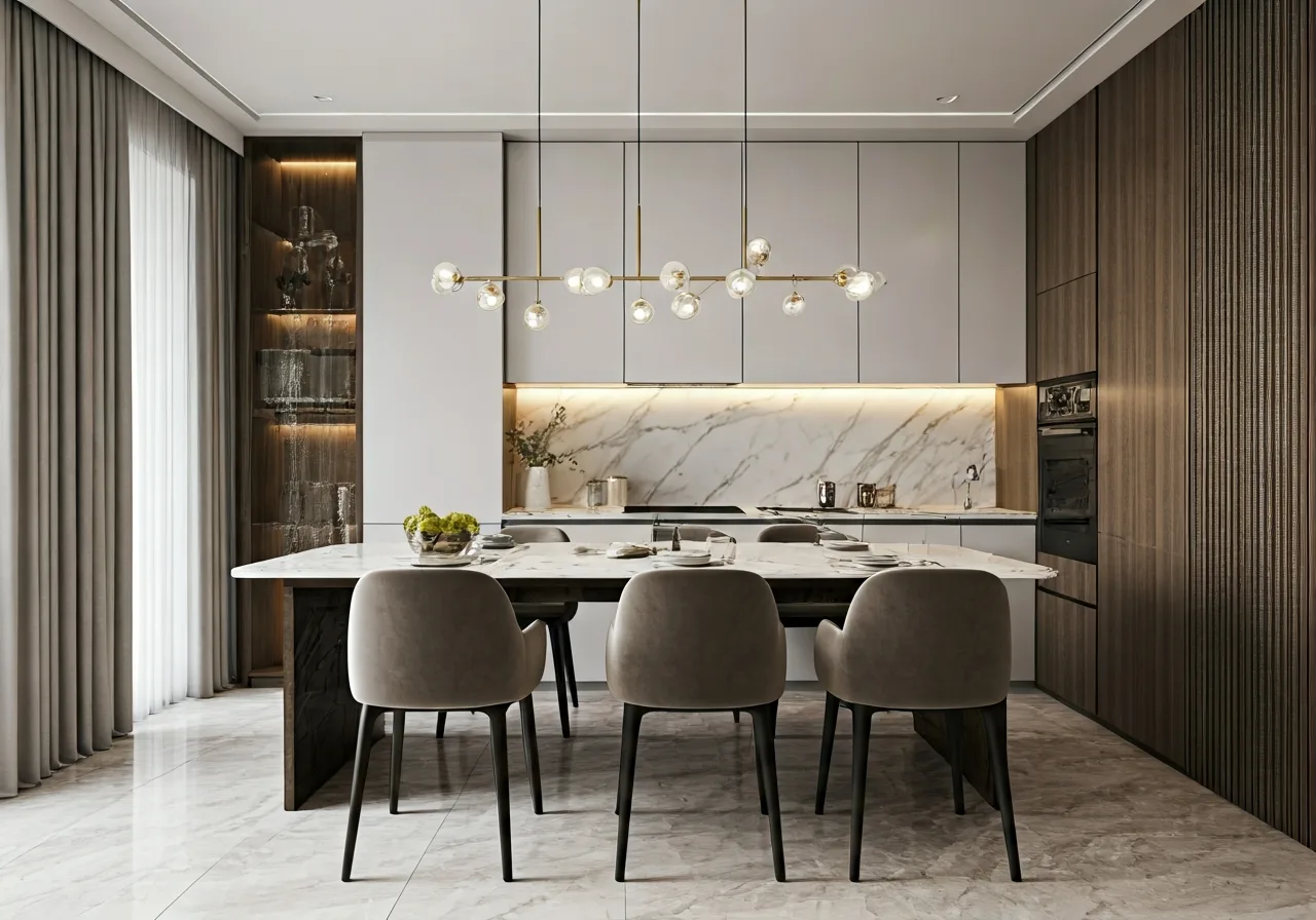 Chung cu Hope Residence - thiet ke bep