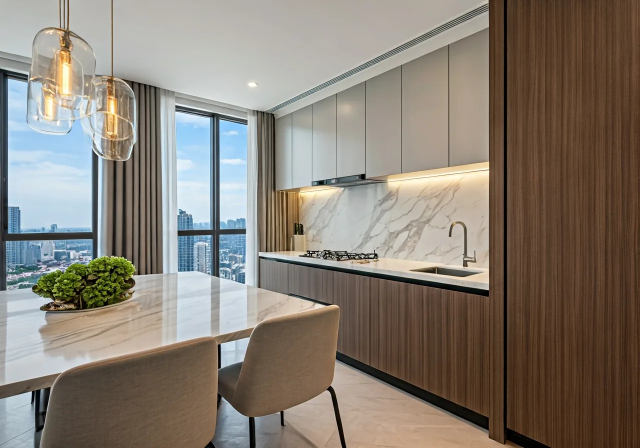 Chung cu Horizon Tower - thiet ke bep