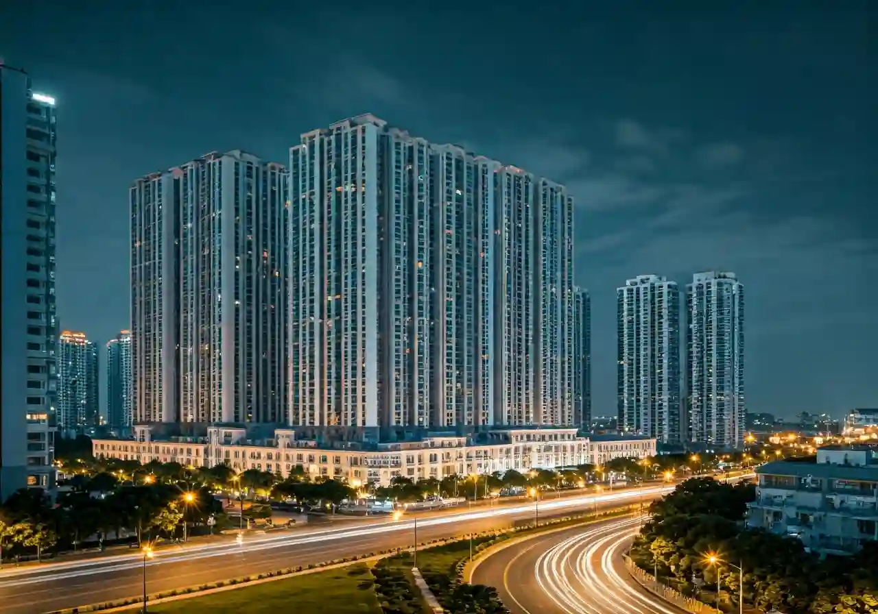 Chung cu HTV Complex Quan Ha Dong Ha Noi - canh dem