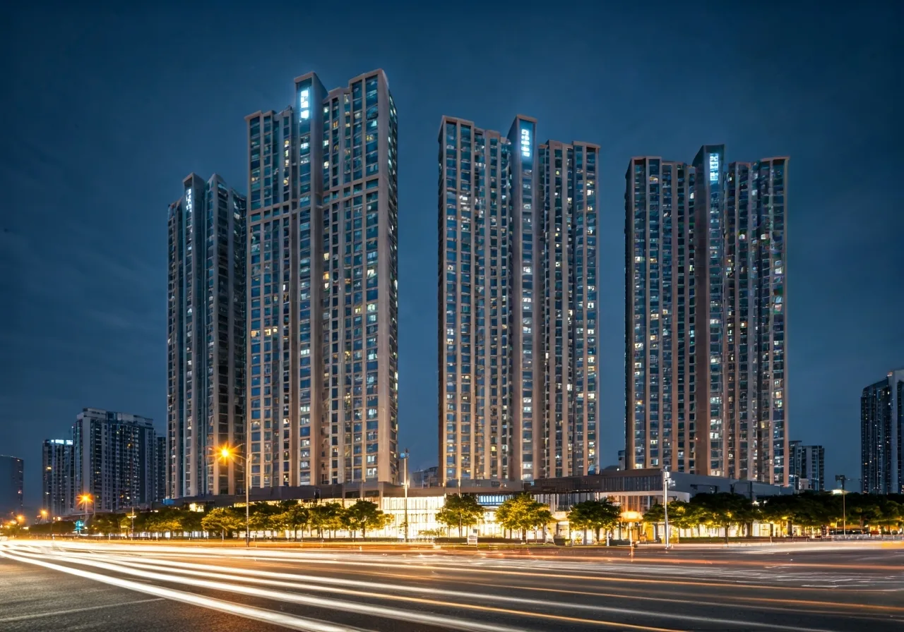 Chung cu Intracom Trung Van - canh dem