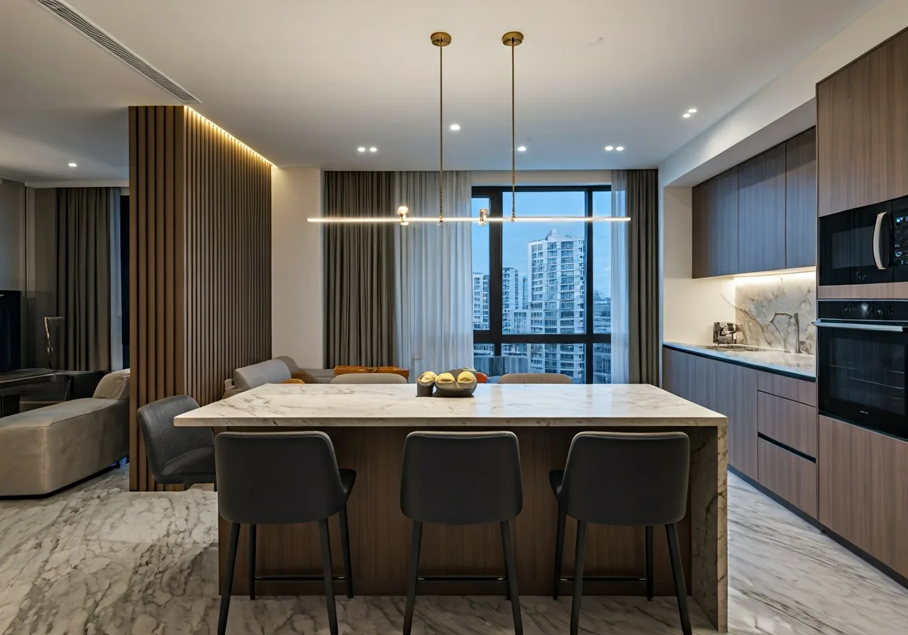 Chung cu Lacasta Tower - thiet ke bep