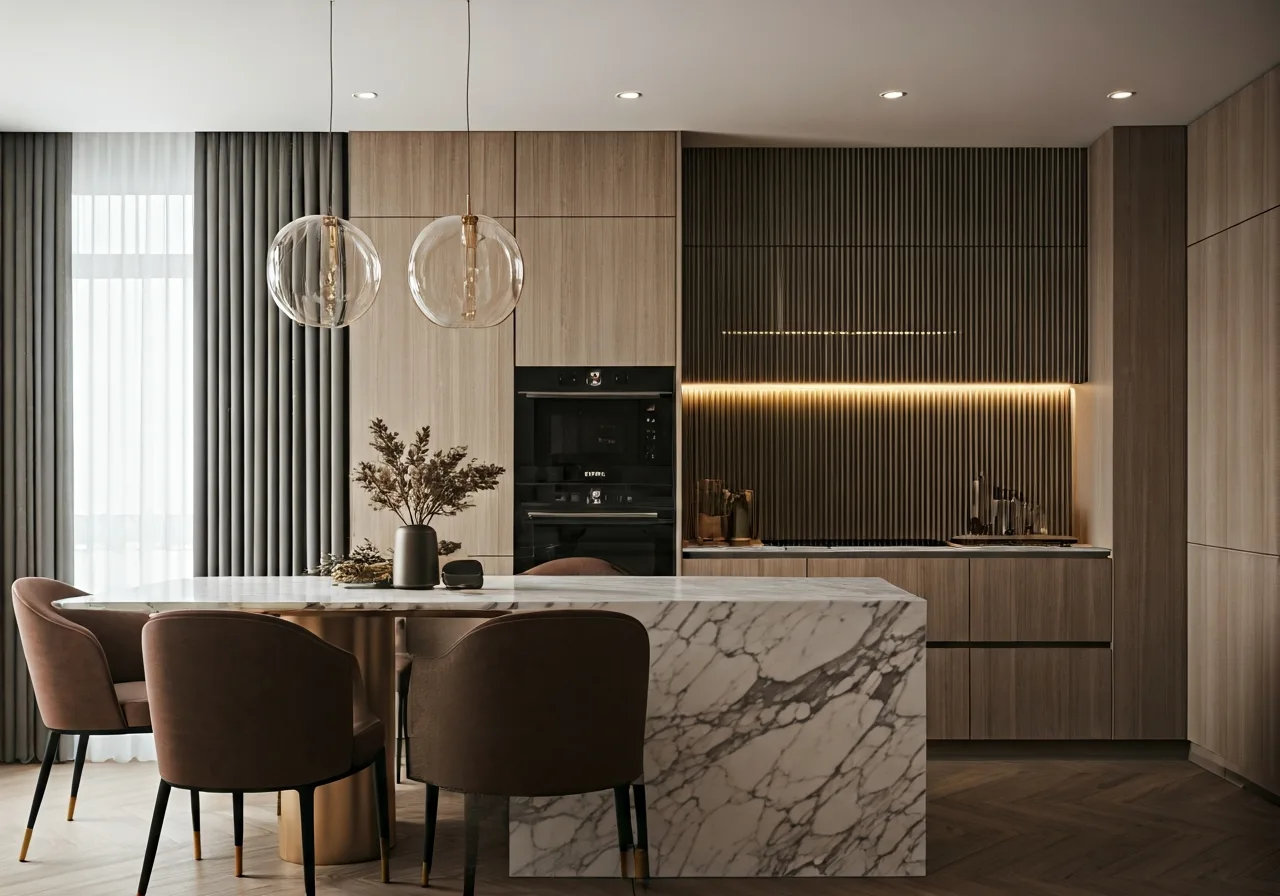 Chung cu Lancaster Luminaire - thiet ke bep