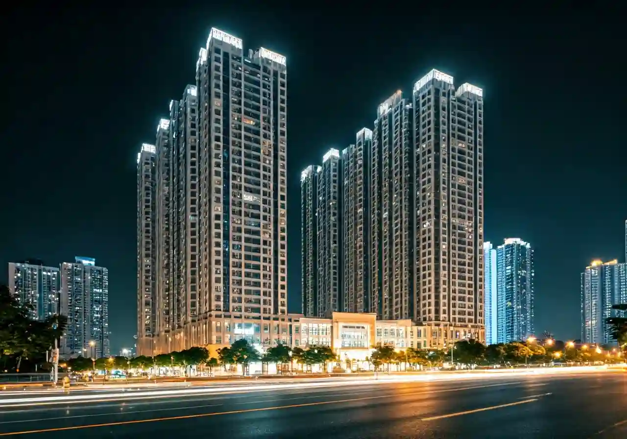 Chung cu Lieu Giai Tower - canh dem