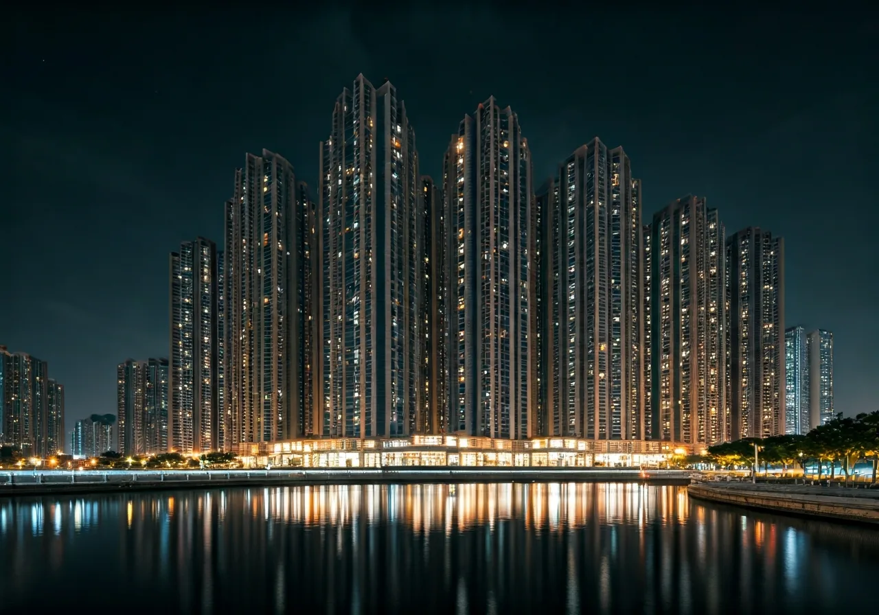 Chung cu Lung Lo Tower - canh dem