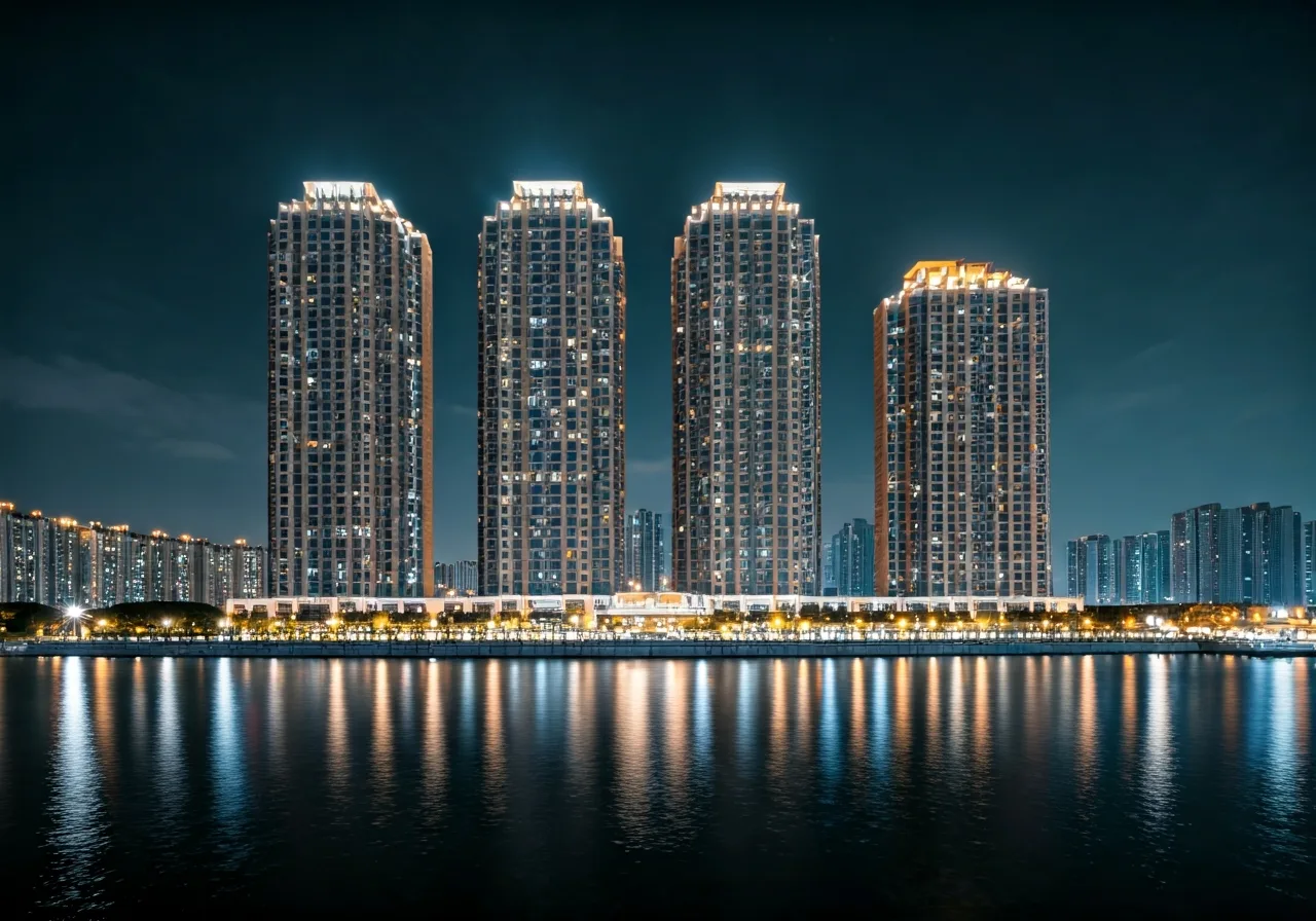 Chung cu Mipec Riverside - canh dem
