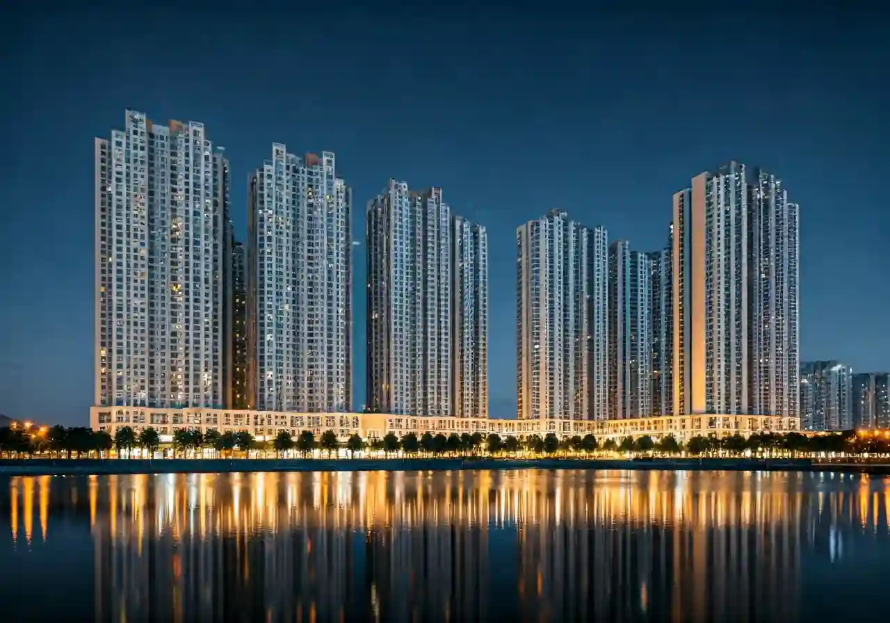 Chung cu N01 Tay Nam Linh Dam - canh dem