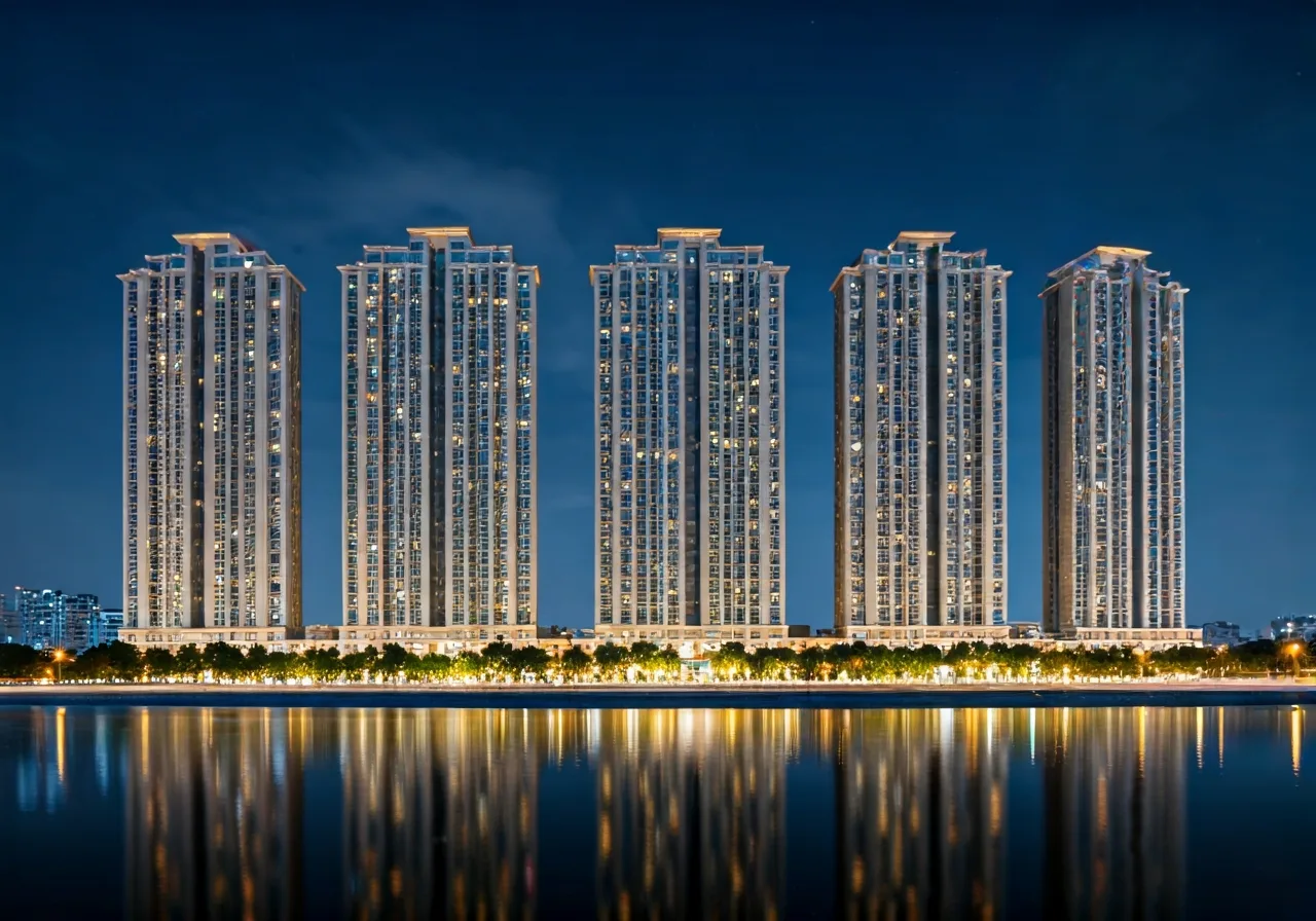 Chung cu Nam Xa La Quan Ha Dong Ha Noi - canh dem