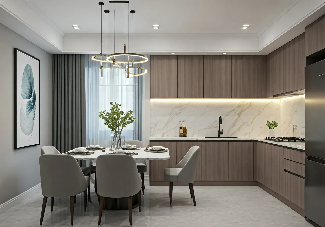 Chung cu New Skyline Quan Ha Dong Ha Noi - thiet ke bep