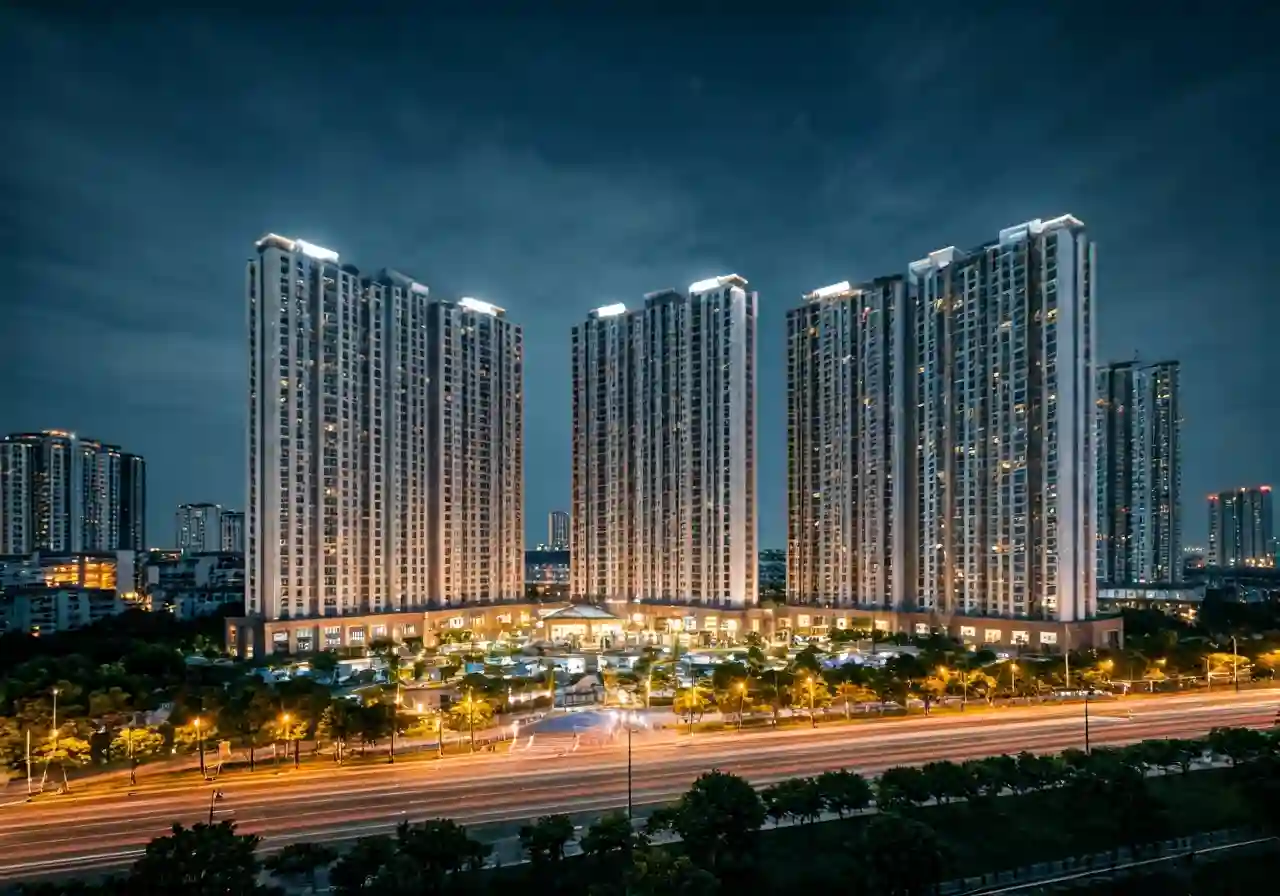 Chung cu New Skyline Quan Ha Dong Ha Noi - canh dem