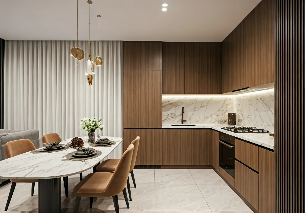 Chung cu Newtatco Xuan Dinh - thiet ke bep