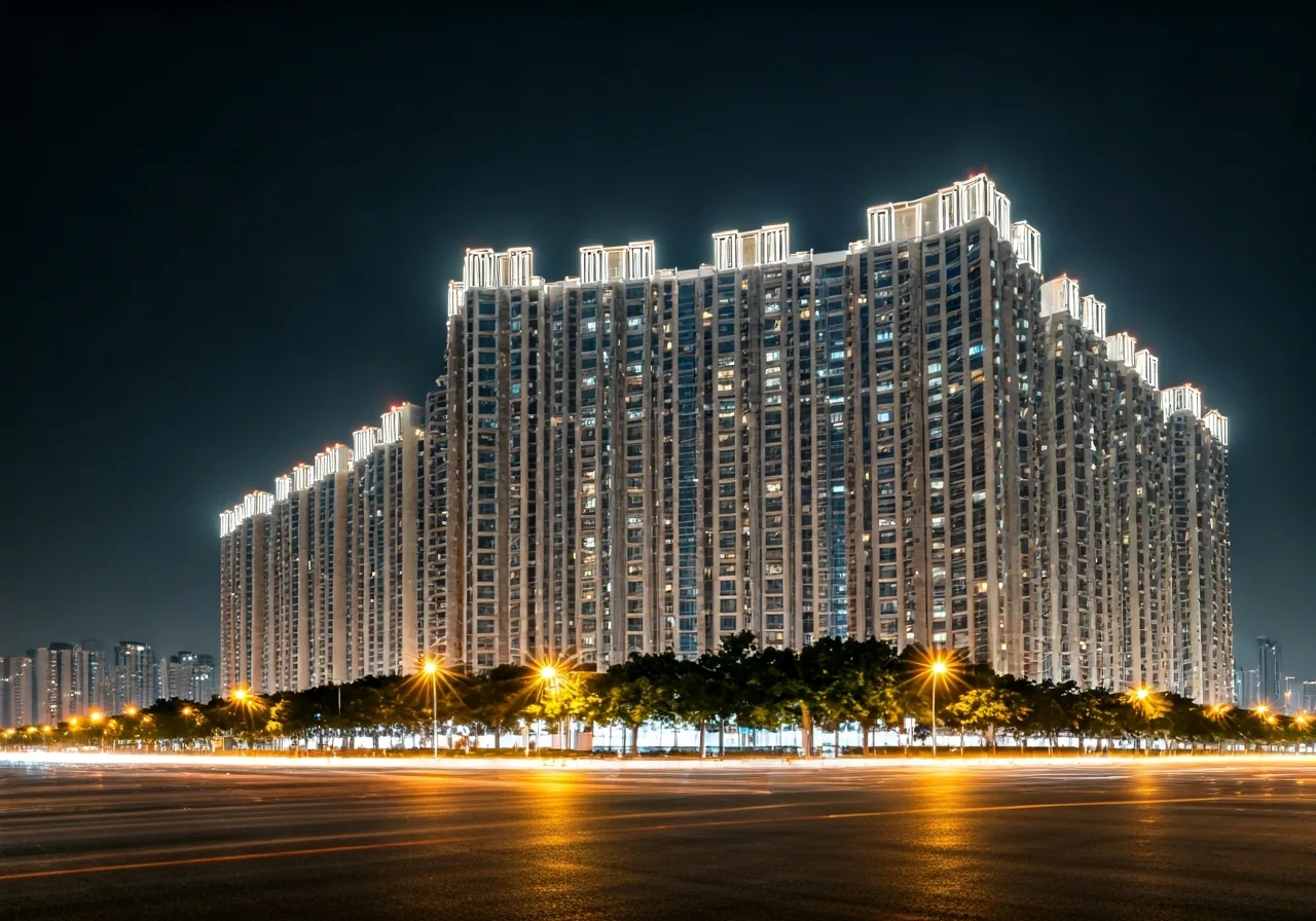 Chung cu Nguyen Hoang Tower - canh dem