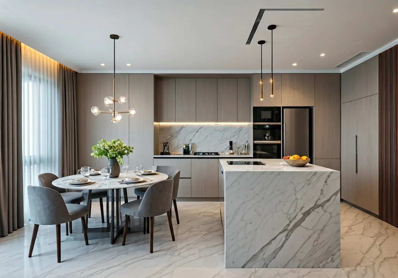 Chung cu One West Lake - thiet ke bep
