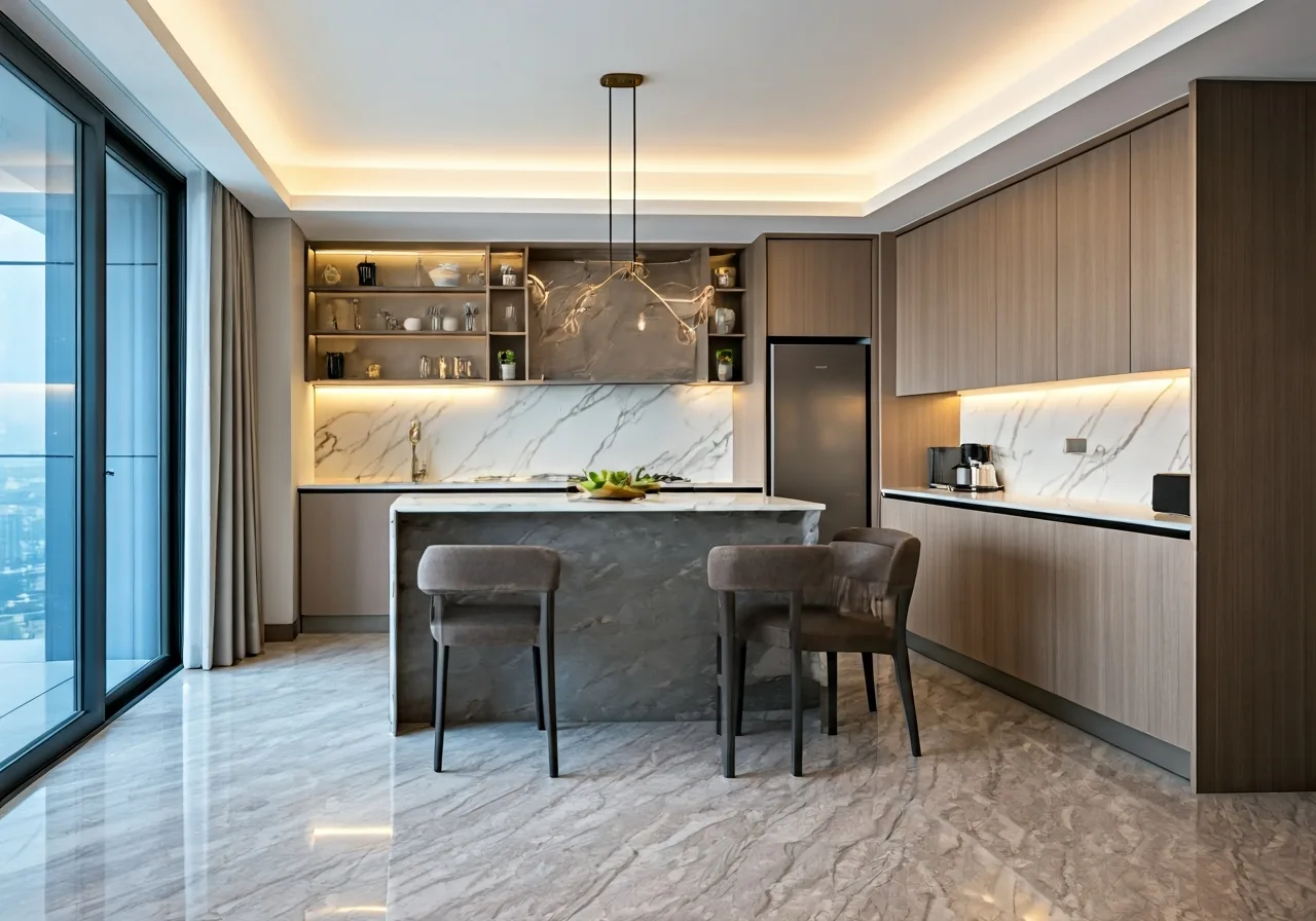 Chung cu Oriental Plaza - thiet ke bep