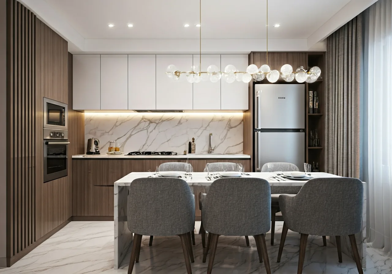 Chung cu Phuong Canh Residence - thiet ke bep