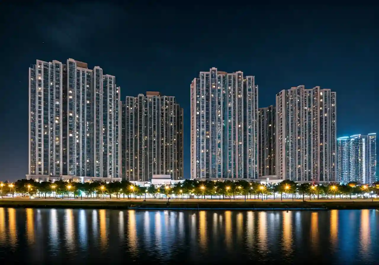 Chung cu Rivera Park Nghia Tan - canh dem