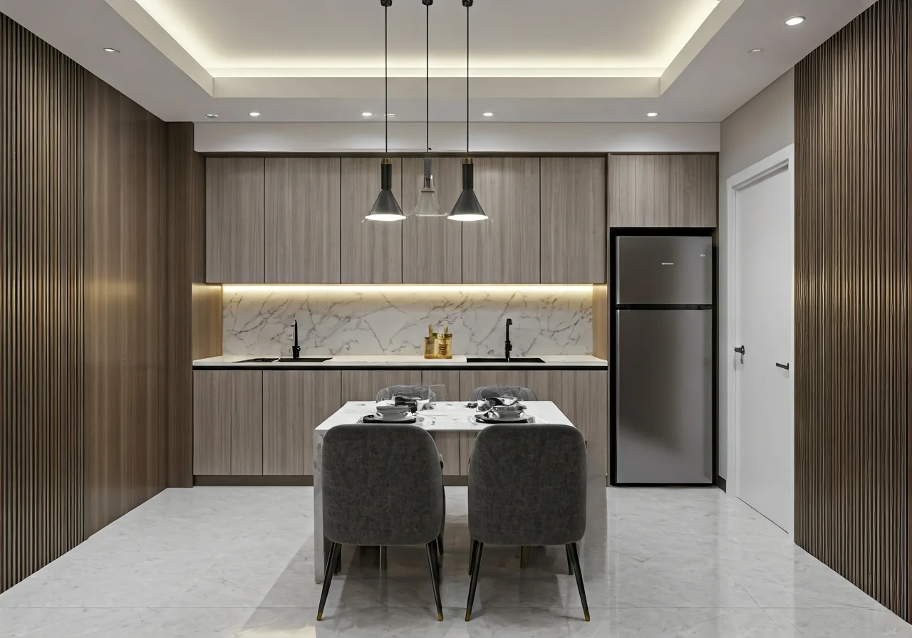 Chung cu Rose Town Quan Hoang Mai Ha Noi - thiet ke bep