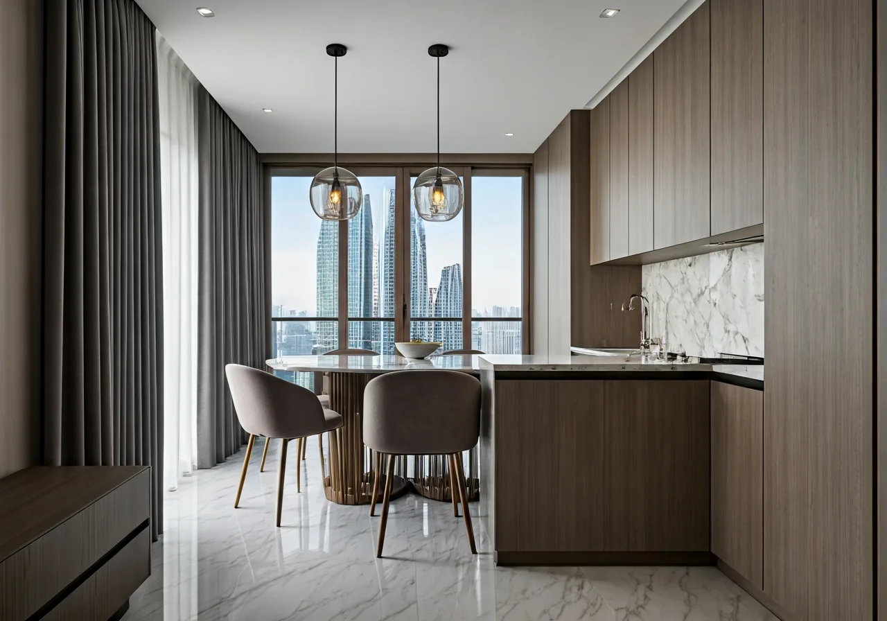 Chung cu Ruby Towers - thiet ke bep