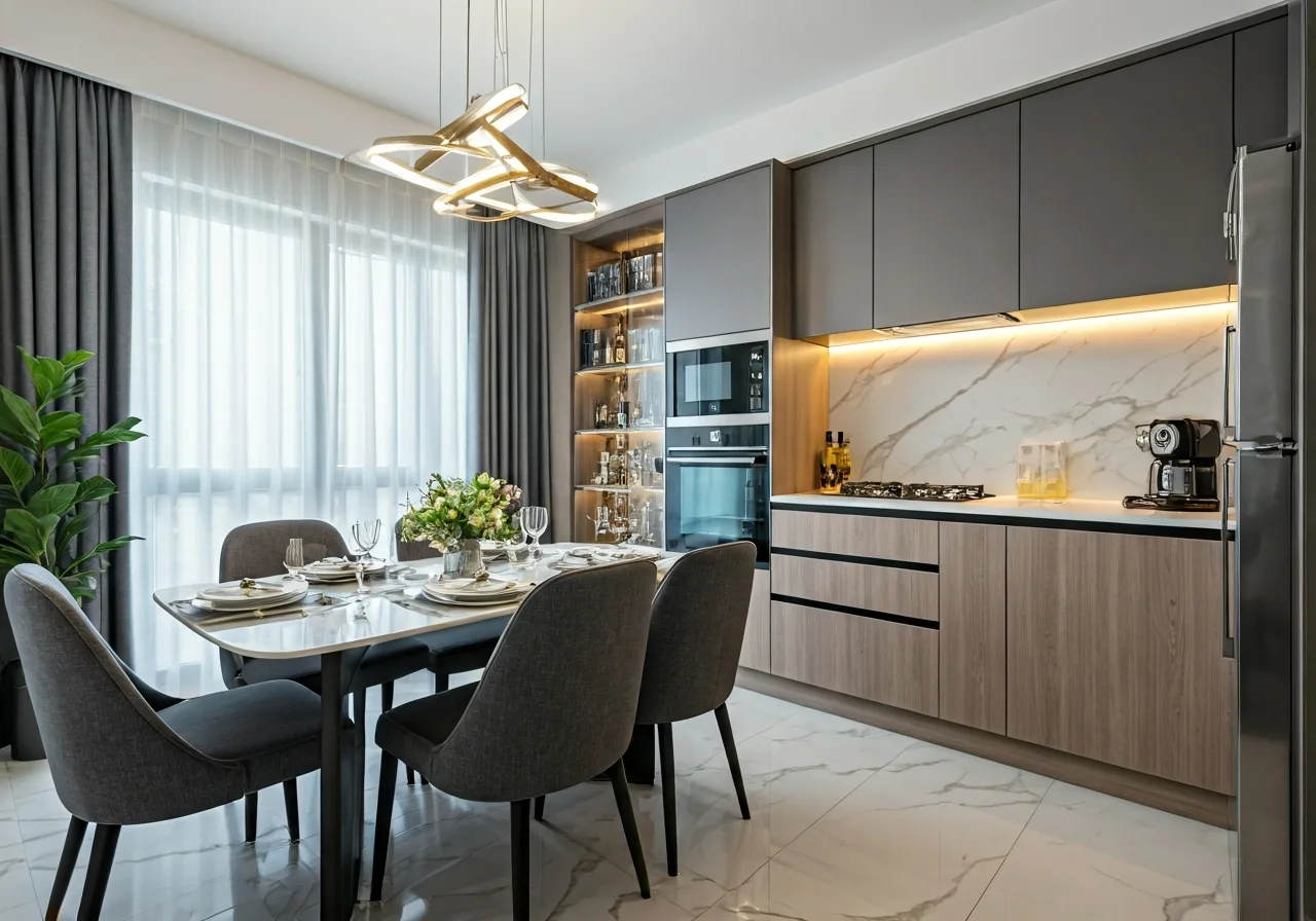 Chung cu Seven Star Quan Cau Giay Ha Noi - thiet ke bep