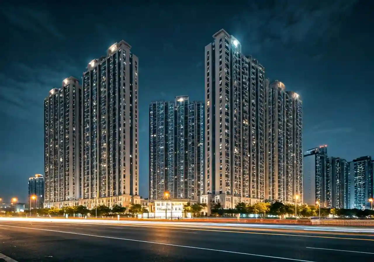 Chung cu Sky Line Quan Cau Giay Ha Noi - canh dem