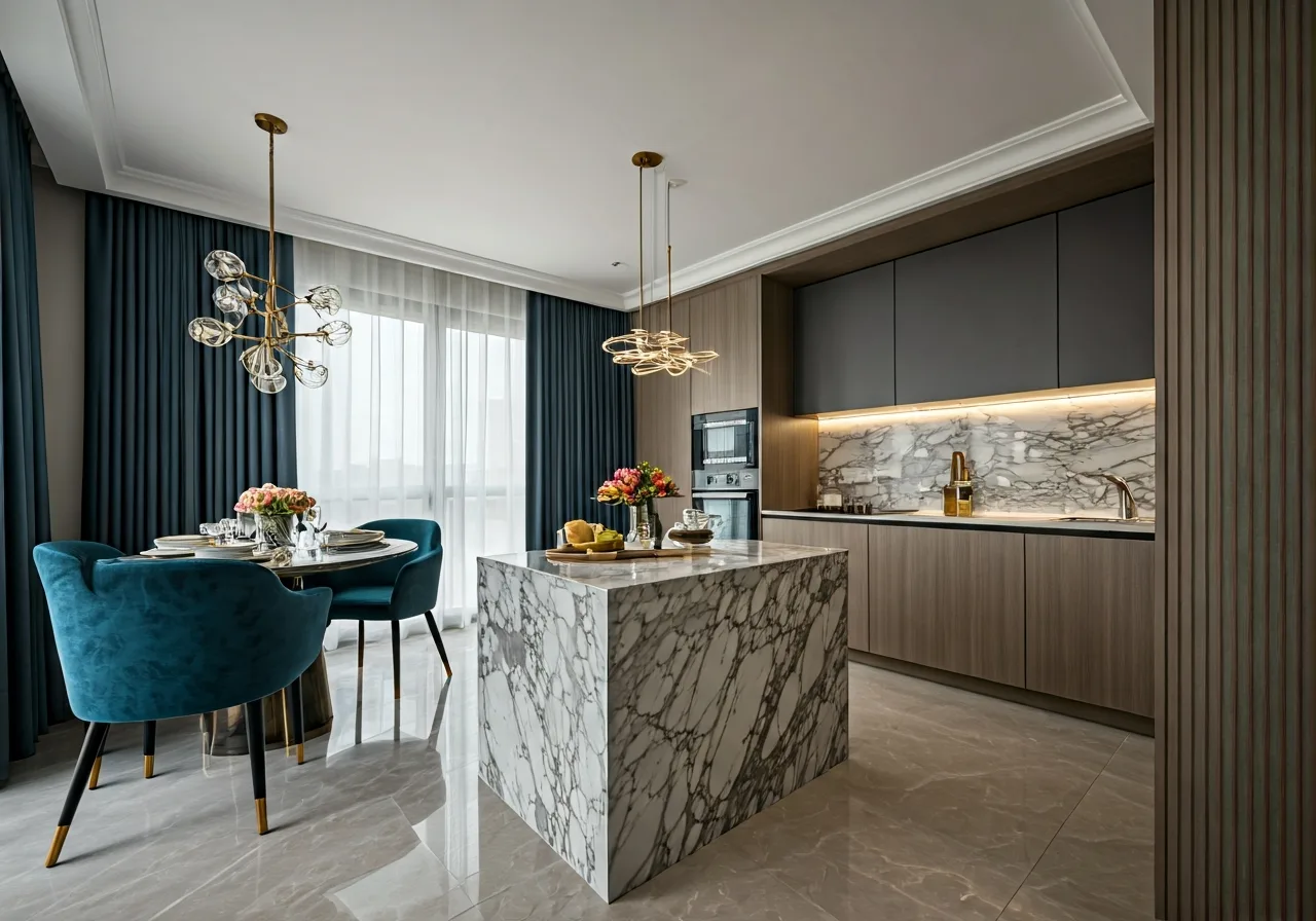 Chung cu Sky Palace Ha Noi - thiet ke bep