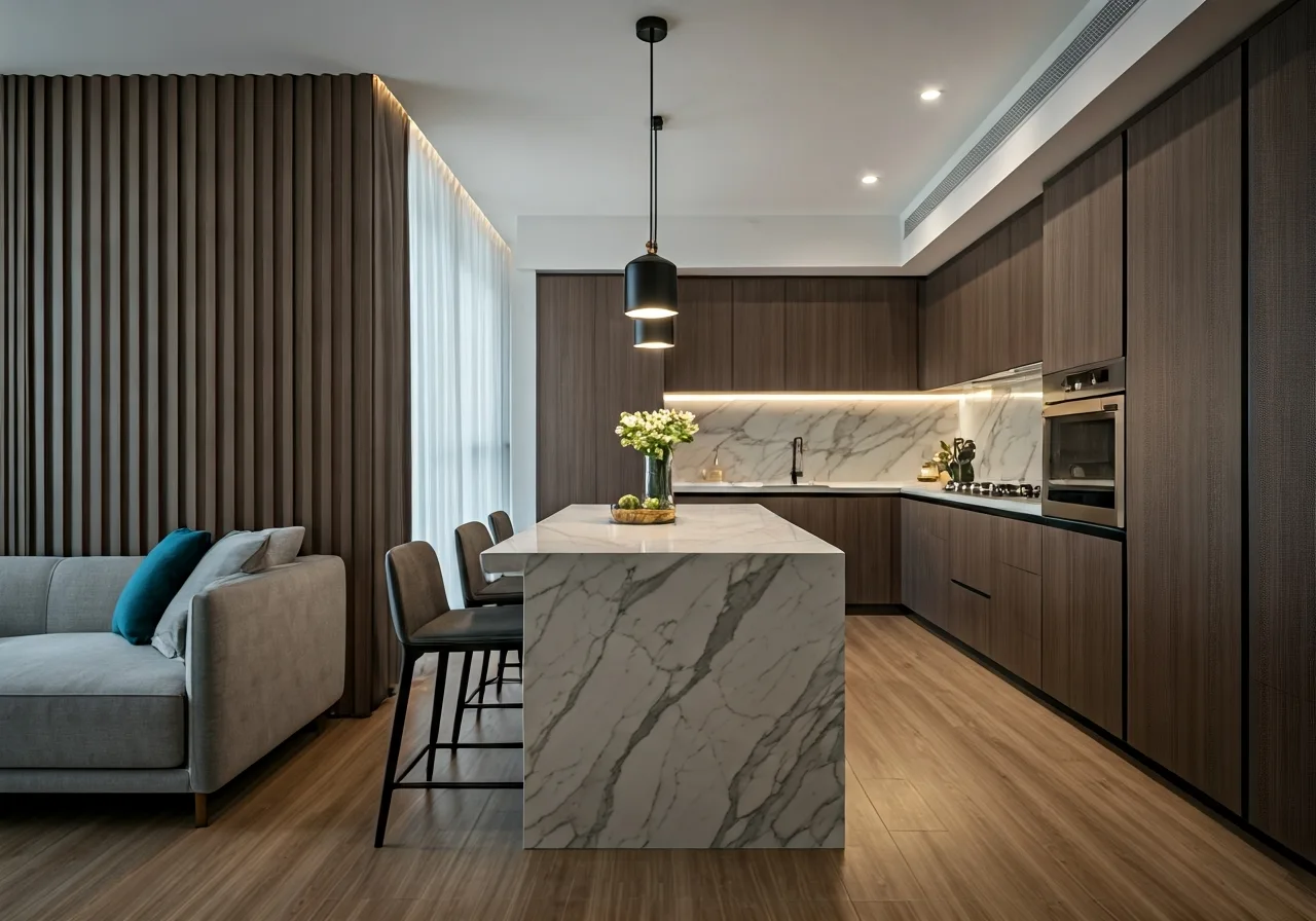 Chung cu South Building - thiet ke bep