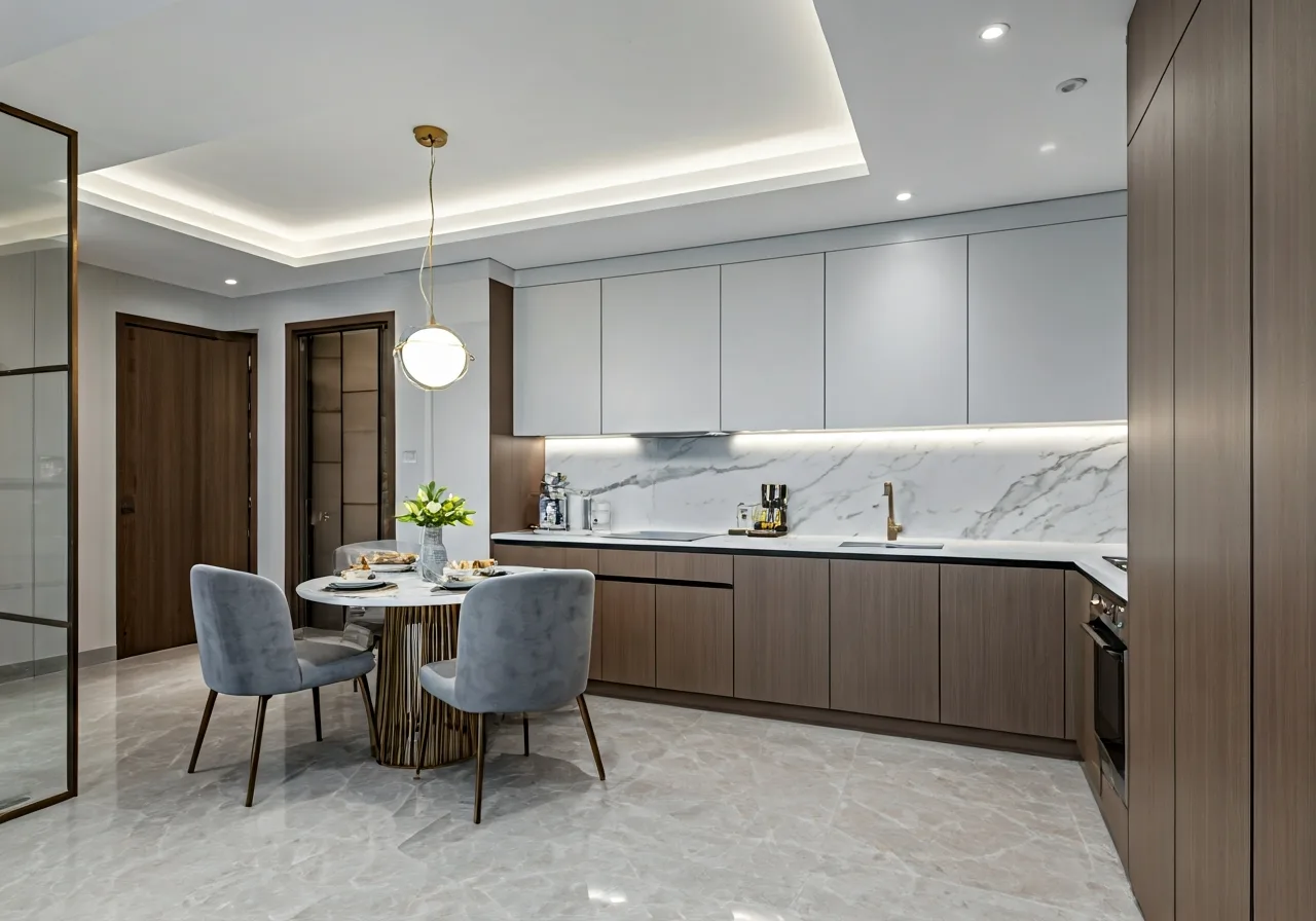 Chung cu Spring Home - thiet ke bep