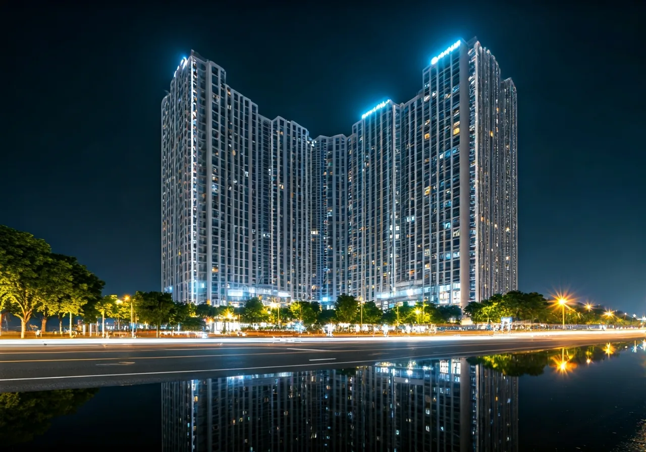 Chung cu SUD Tower Quan Ha Dong Ha Noi - canh dem