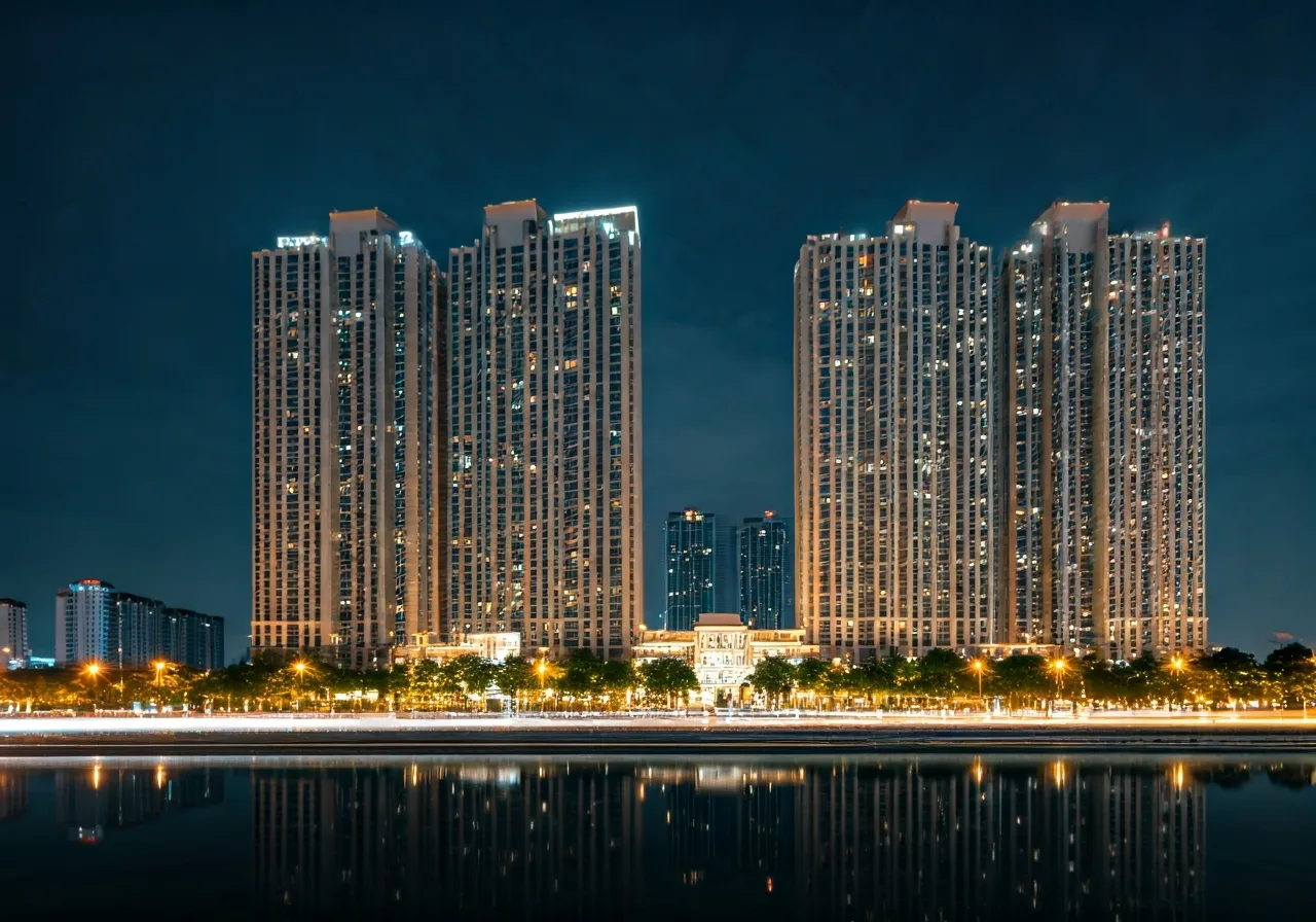 Chung cu Sunset Tower Quan Tay Ho Ha Noi - canh dem