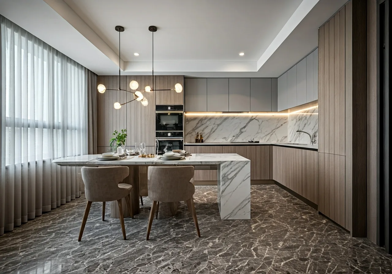 Chung cu Sunshine Boulevard - thiet ke bep