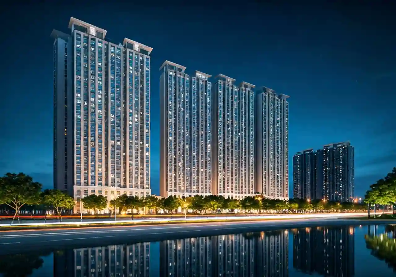 Chung cu Tan Thanh ECO3 Du an nha o xa hoi tai Thanh Hoa - canh dem
