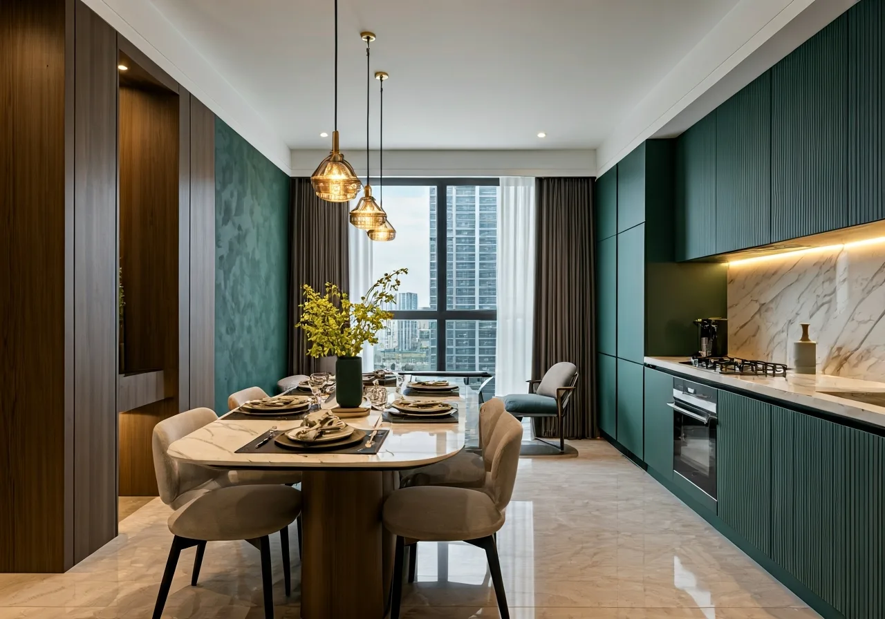 Chung cu TD Green Tower - thiet ke bep
