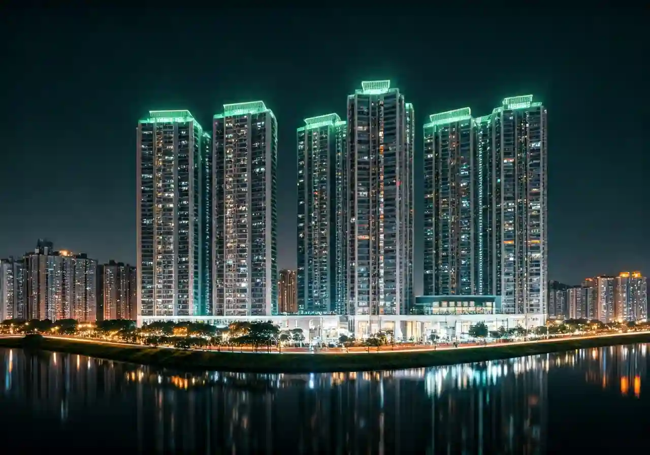 Chung cu TD Green Tower - canh dem