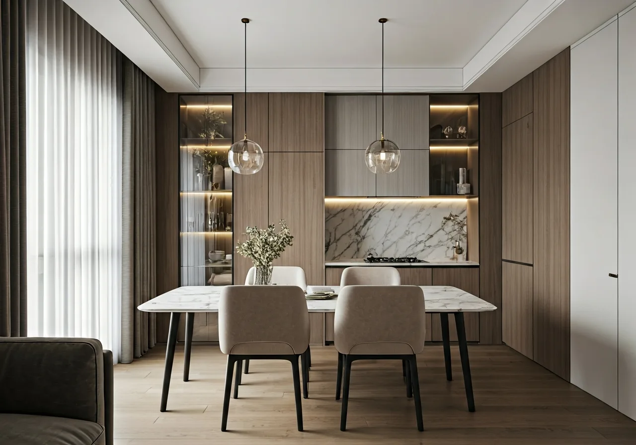 Chung cu The Boulevard - thiet ke bep