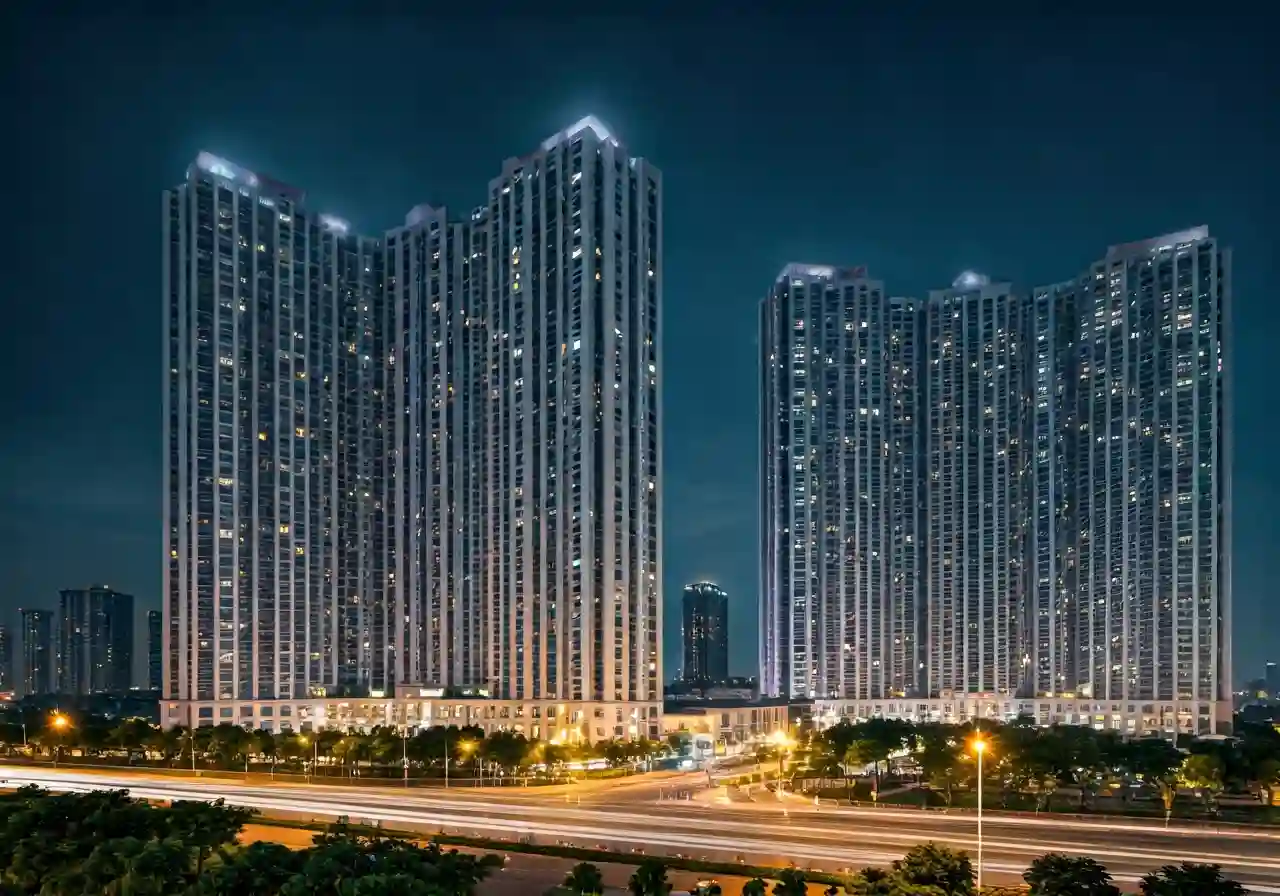 Chung cu The Vesta Quan Ha Dong Ha Noi - canh dem