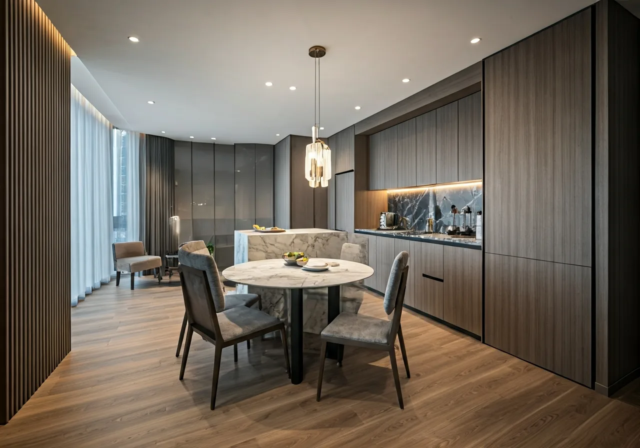 Chung cu Time Tower Building - thiet ke bep