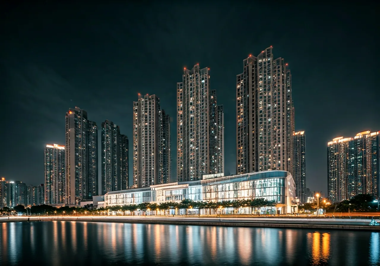 Chung cu Time Tower Building - canh dem