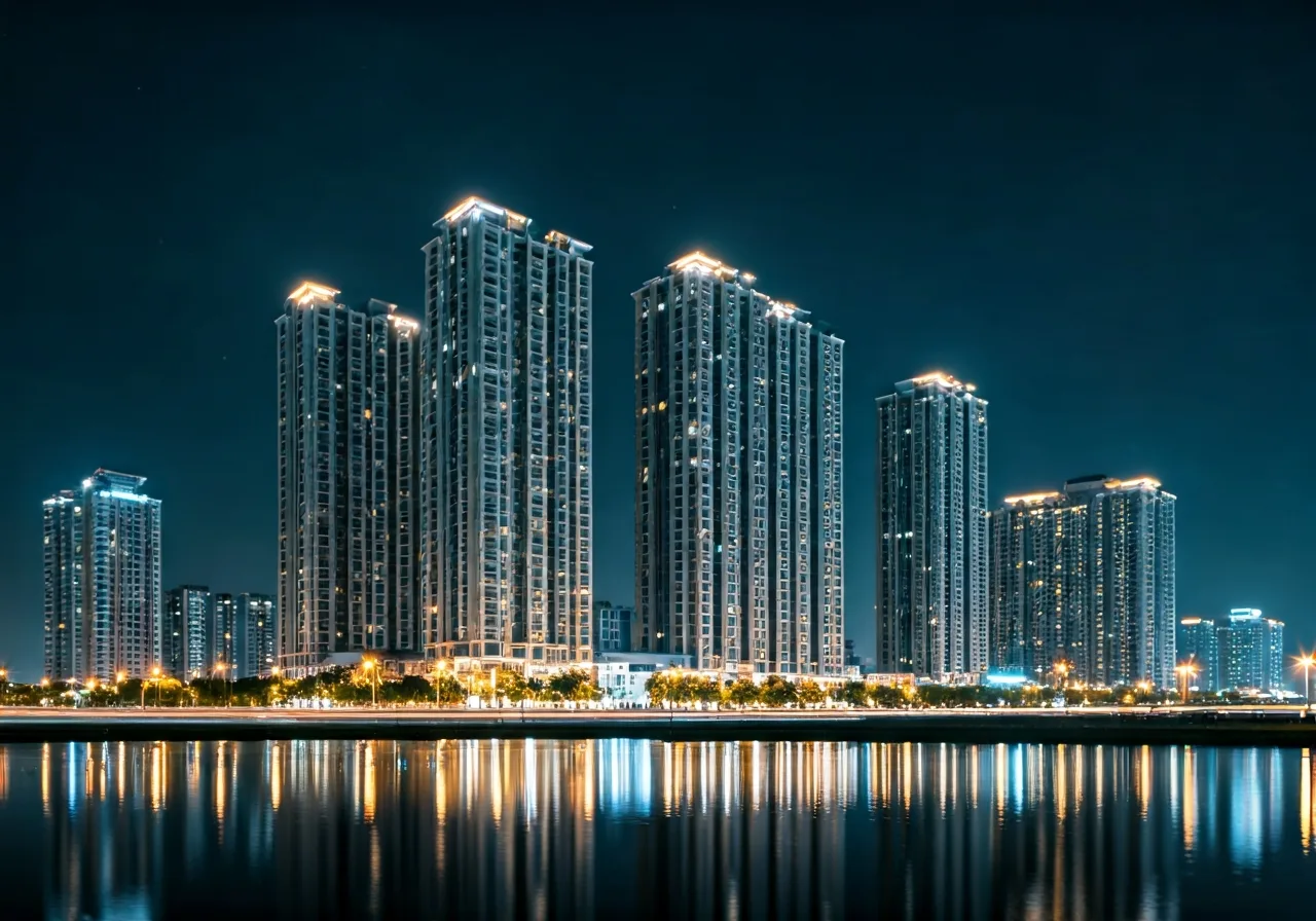 Chung cu Usilk City Quan Ha Dong Ha Noi - canh dem