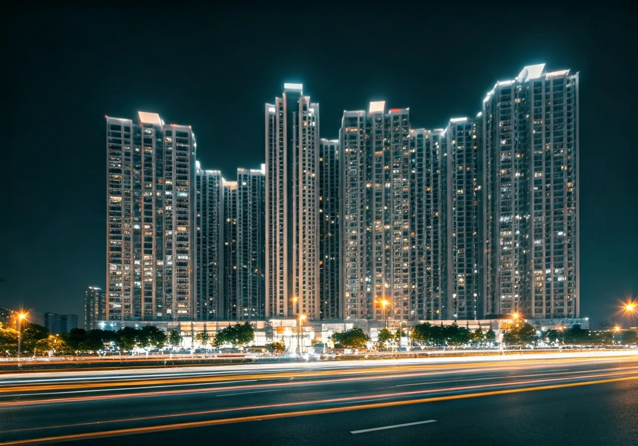 Chung cu VIC Tower Quan Cau Giay Ha Noi - canh dem