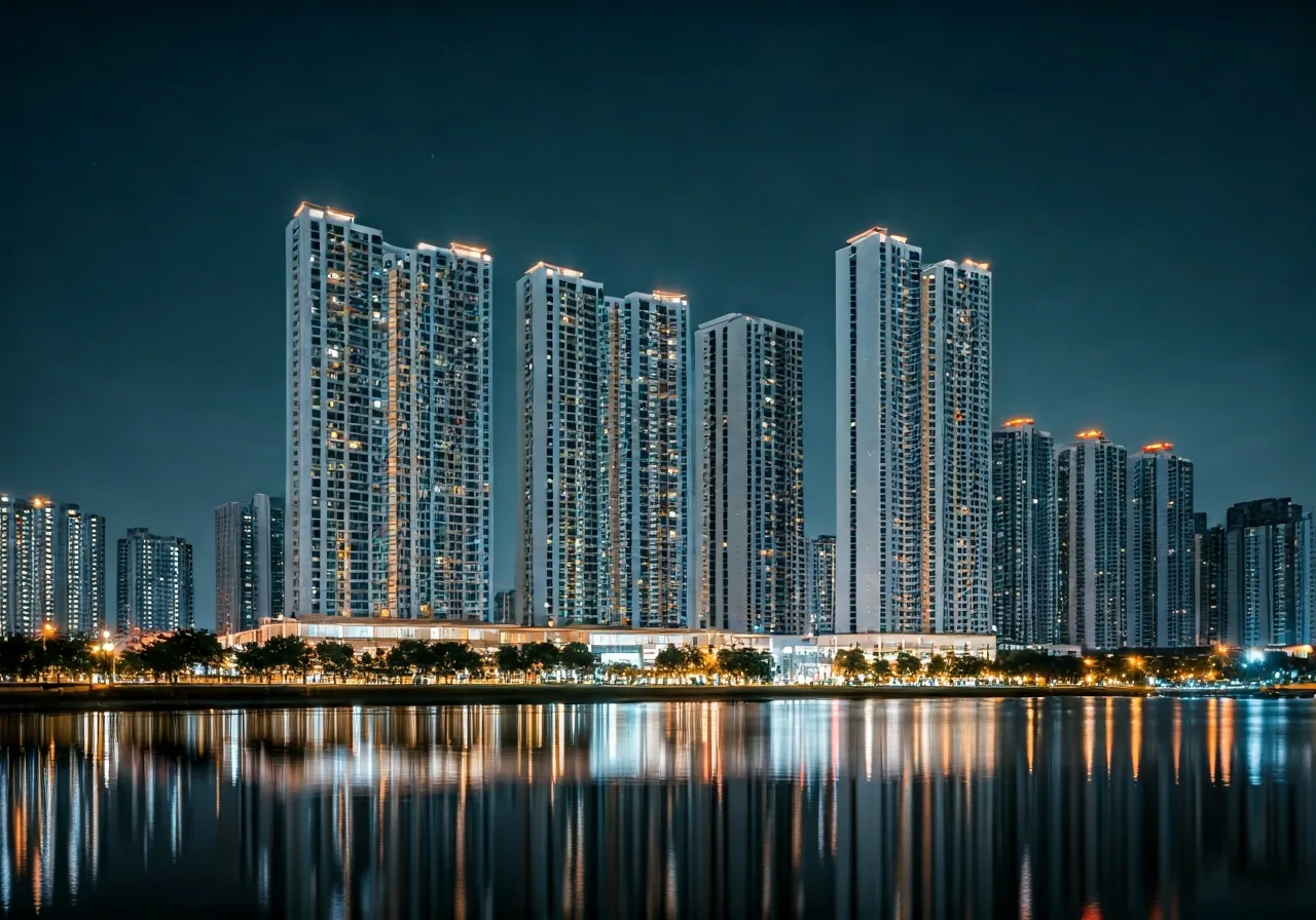Chung cu Videc Lake View - canh dem