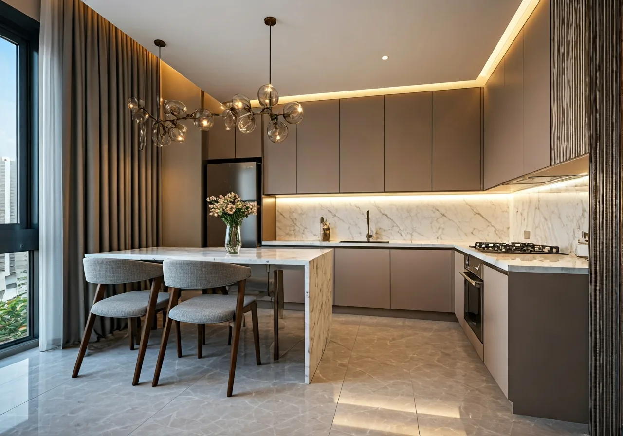 Chung cu Vinafor Plaza - thiet ke bep