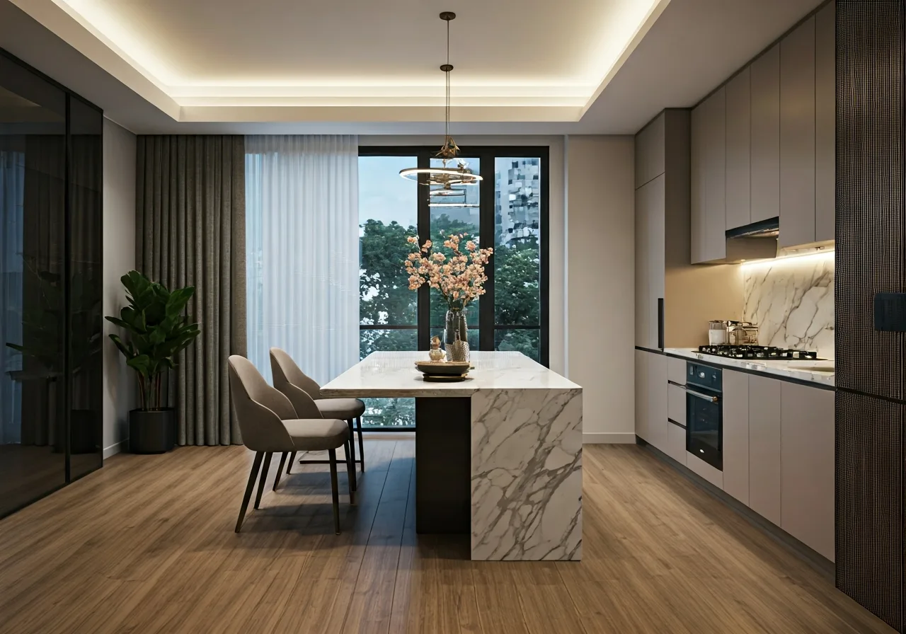 Chung cu Vinata Towers - thiet ke bep